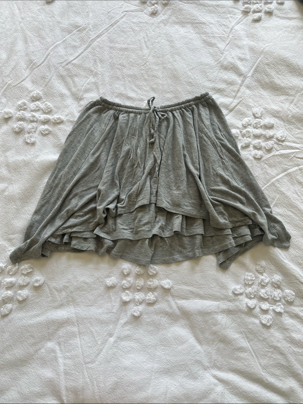 GAP Light Gray High-Low Layered Ruffle Skirt - Picture 5 of 8